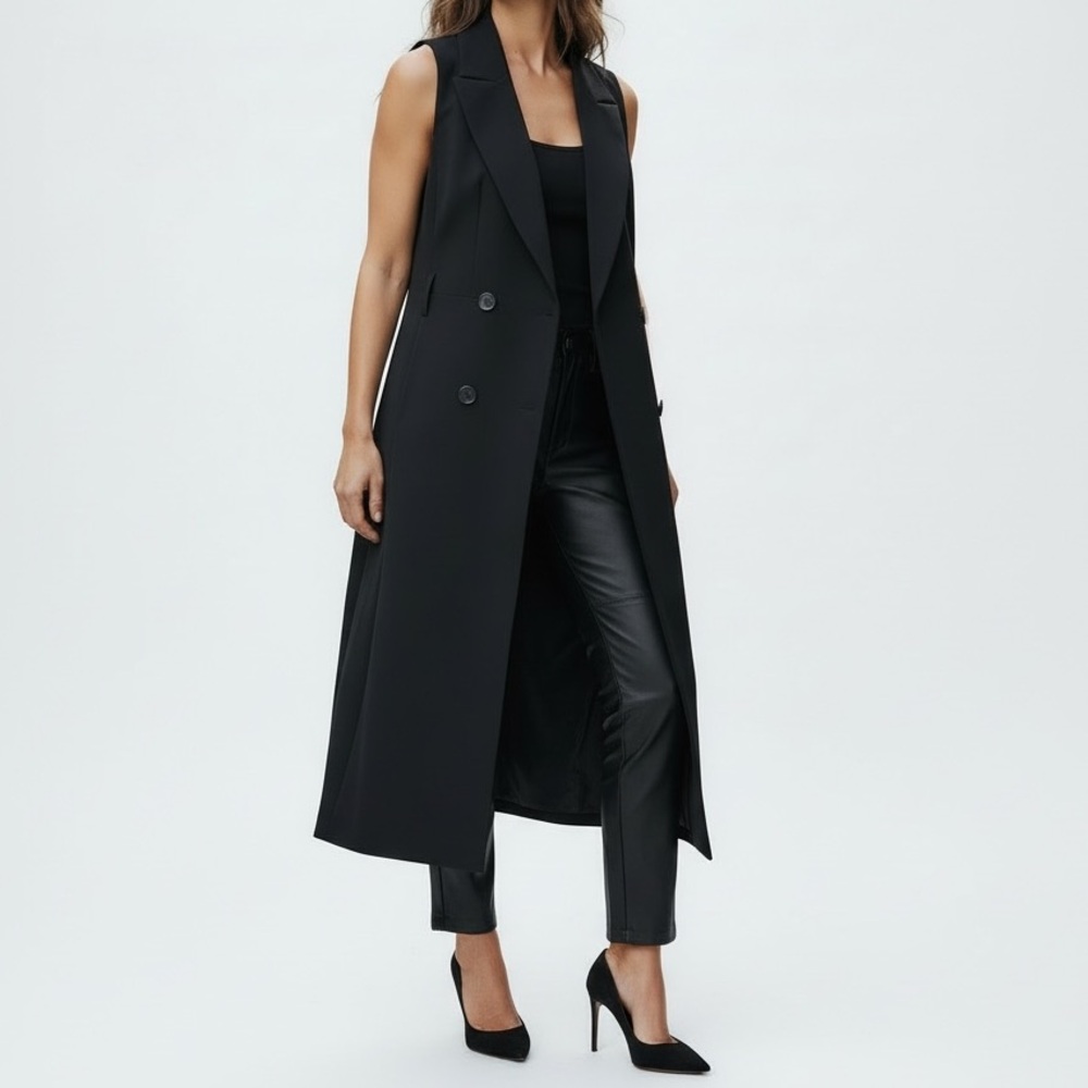 White House Black Market Sleeveless Trench Coat